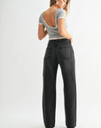 Black Relaxed Straight