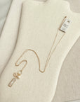 Gold Mother of Pearl Bar Pendant Necklace