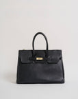 Elizabeth Bag in Black Togo Leather