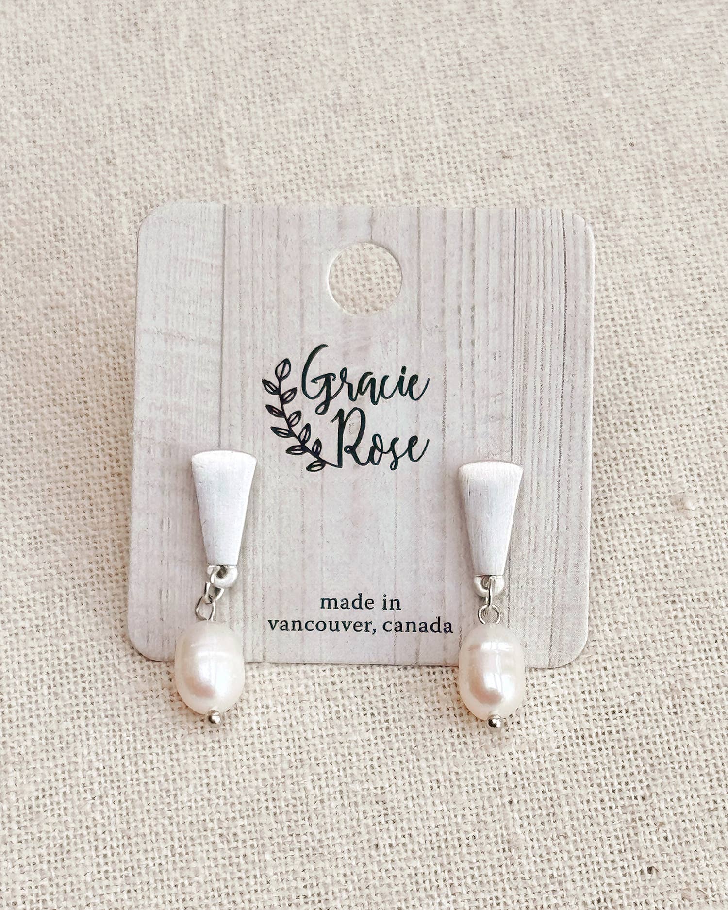Minimalist Bar Pearl Drop Earrings