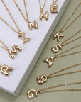 Personalized Bubble Balloon Initial Necklace