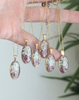 Oval Mauve Necklace