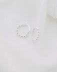 Sterling Silver Mini Ball Hoops 16mm | Beaded Hoop