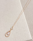 Gold Mother of Pearl Teardrop Necklace