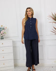 Linen Hi-Lo Tank top