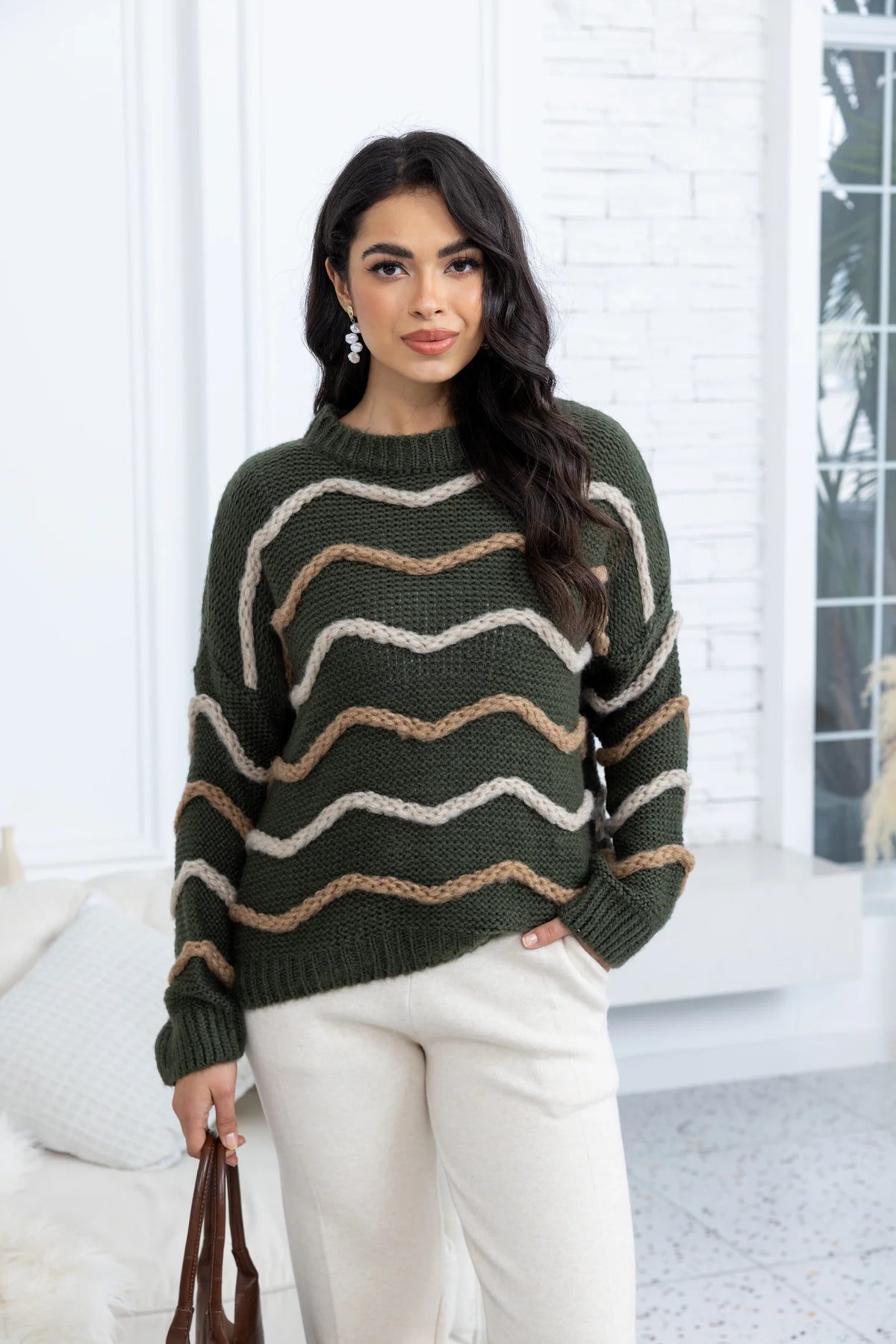 Cascading Contour Pullover One Size