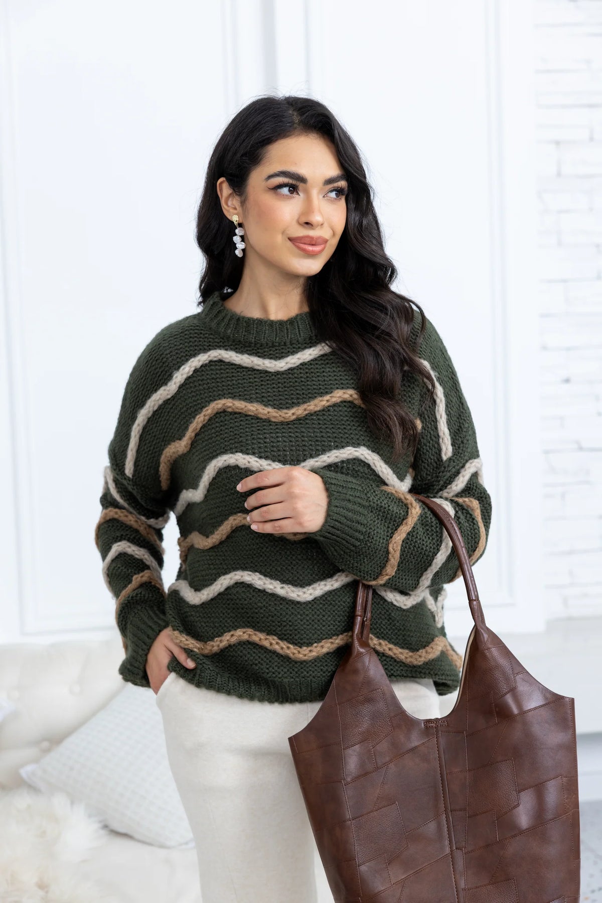 Cascading Contour Pullover One Size