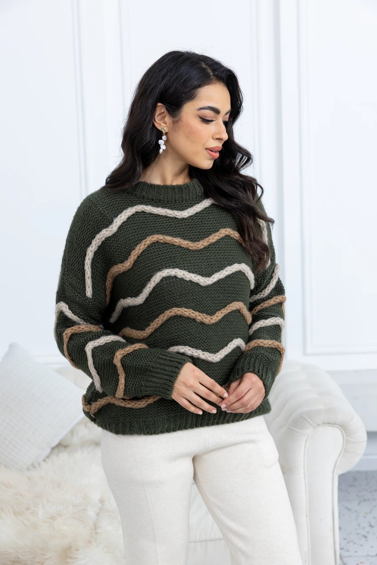 Cascading Contour Pullover One Size