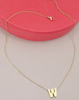 18k Stainless Steel Tarnish Free Initial Necklace