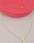 18k Stainless Steel Tarnish Free Initial Necklace