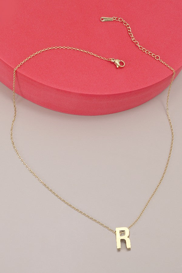 18k Stainless Steel Tarnish Free Initial Necklace