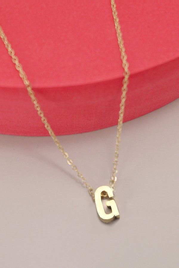 18k Stainless Steel Tarnish Free Initial Necklace