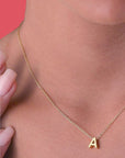 18k Stainless Steel Tarnish Free Initial Necklace