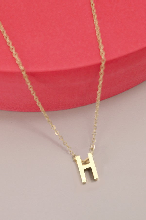 18k Stainless Steel Tarnish Free Initial Necklace