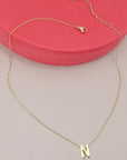 18k Stainless Steel Tarnish Free Initial Necklace