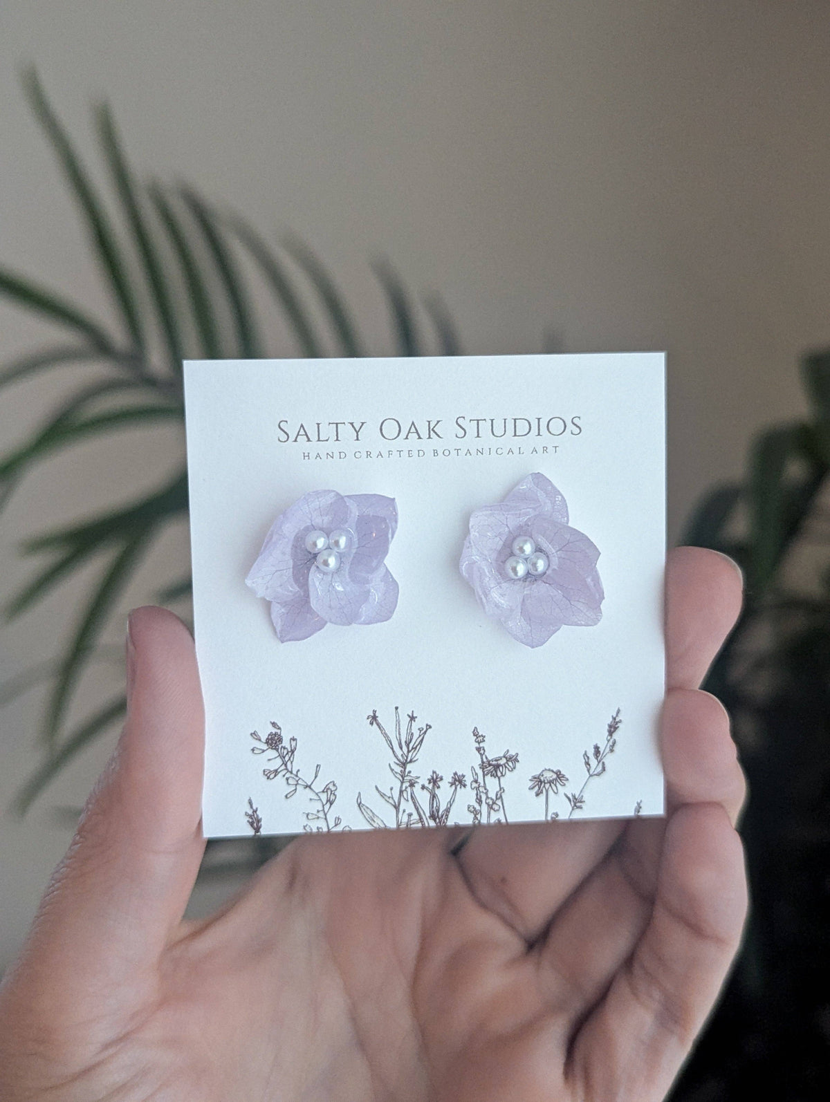 Hydrangea Stud Earrings - mixed color