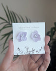 Hydrangea Stud Earrings - mixed color