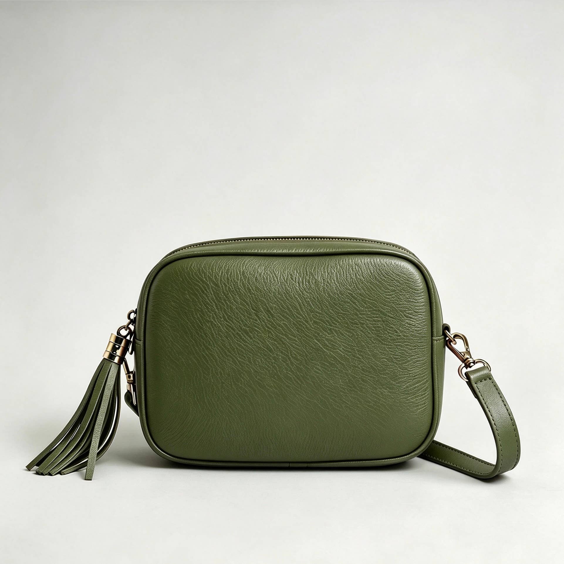 Borsa a tracolla in vera pelle Made in italy : Oliva