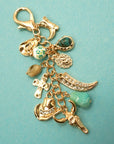 Western Porcelain Cross Boot Cowboy Hat Bag Charm