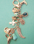 Western Porcelain Cross Boot Cowboy Hat Bag Charm