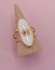 18k Stainless Steel Tarnish Free Floral Rings