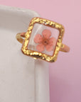18k Stainless Steel Tarnish Free Floral Rings