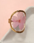 18k Stainless Steel Tarnish Free Floral Rings