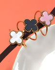 18k Stainless Steel Tarnish Free Clover Ring