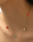 18k Stainless Steel Tarnish Free Clover Necklace