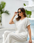 Breezy V-Neck Linen Tee