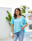 Breezy V-Neck Linen Tee