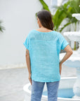 Breezy V-Neck Linen Tee