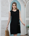Bamboo Sleeveless Dress With Buttons