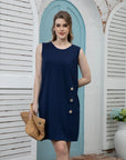 Bamboo Sleeveless Dress With Buttons