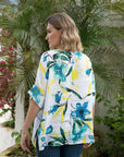 Azure Floral Boatneck Tee