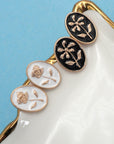 Epoxy Flower Gold Edge Stud Earring