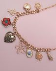 Charm Necklace- Boho Porcelain Floral Cactus