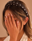 Poka Dot Puffed Spa Headband Hair Band