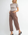 Barrel Jean With Seams Espresso