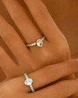 18k Stainless Steel Tarnish Free Rhinestone Rings