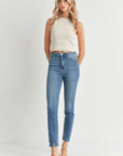 Hi Rise Slim Straight w/ Detail