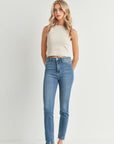 Hi Rise Slim Straight w/ Detail