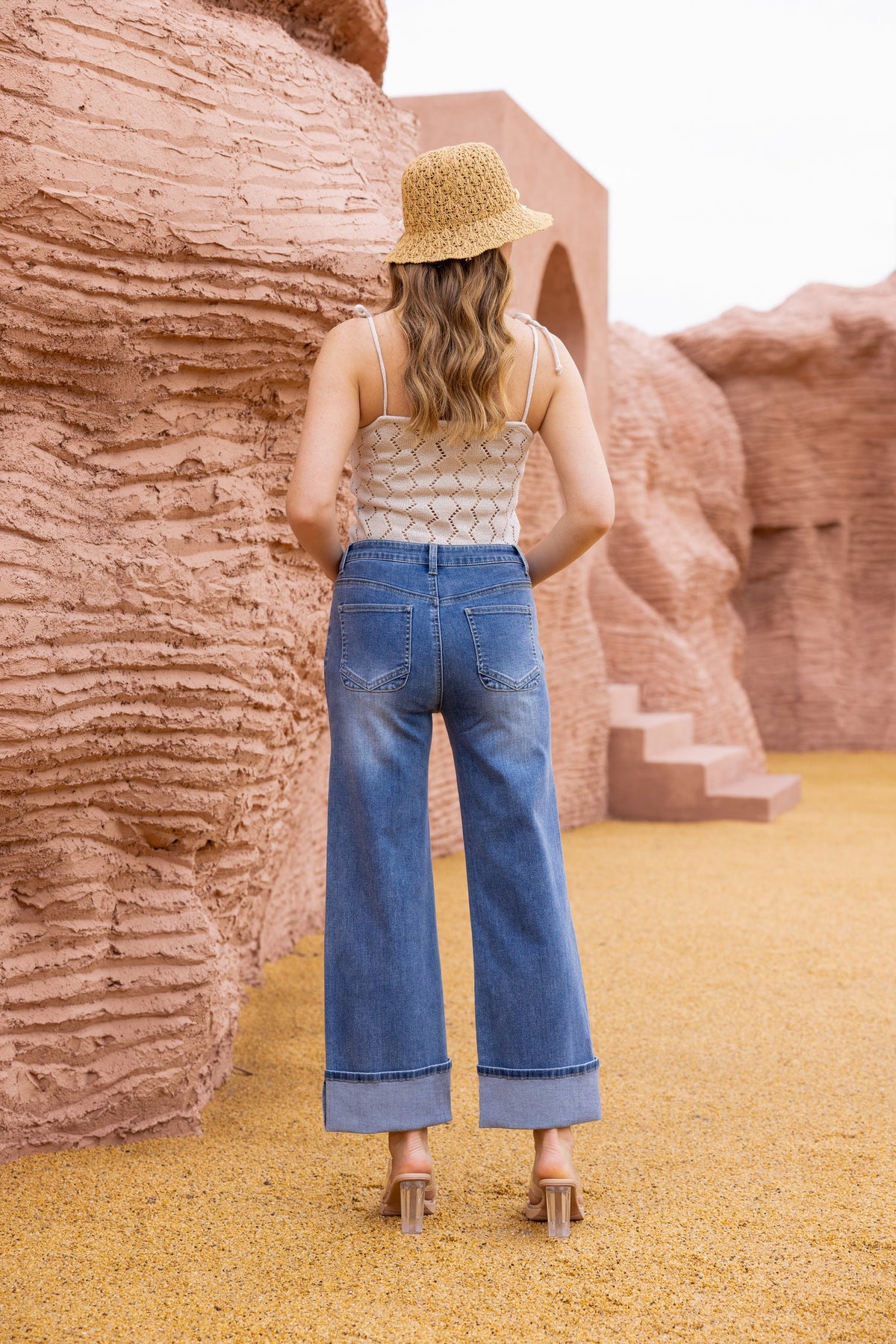 Folded Flare Denim