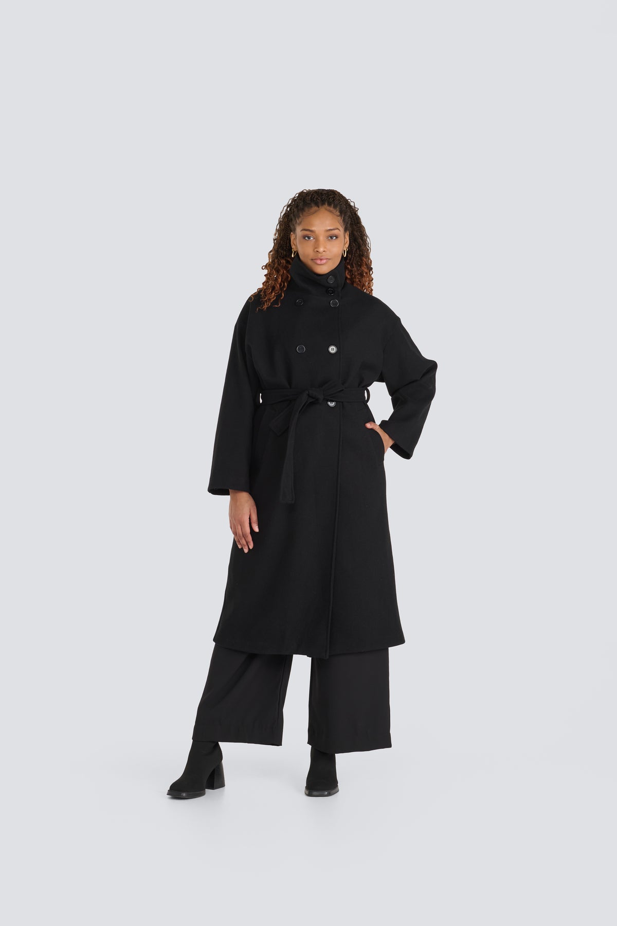 Jessica Laura Funnel Neck Coat