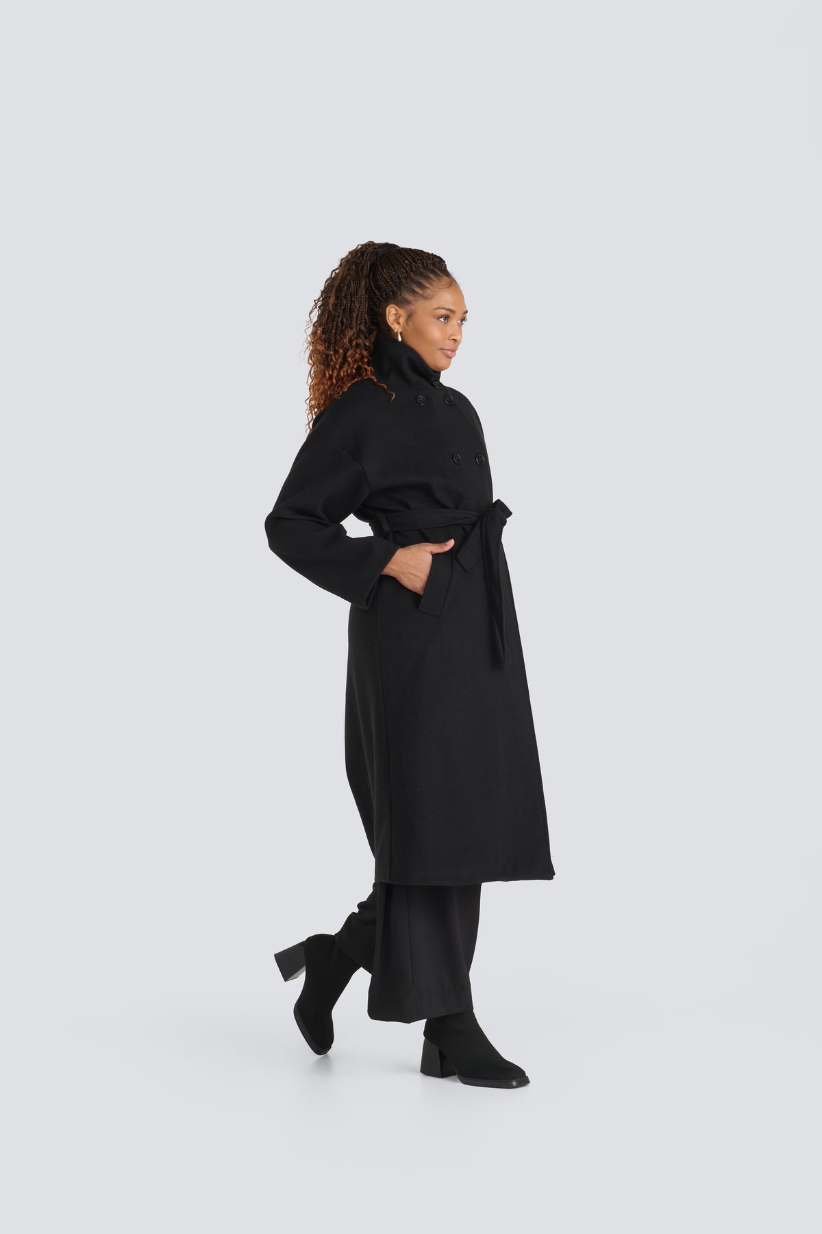 Jessica Laura Funnel Neck Coat