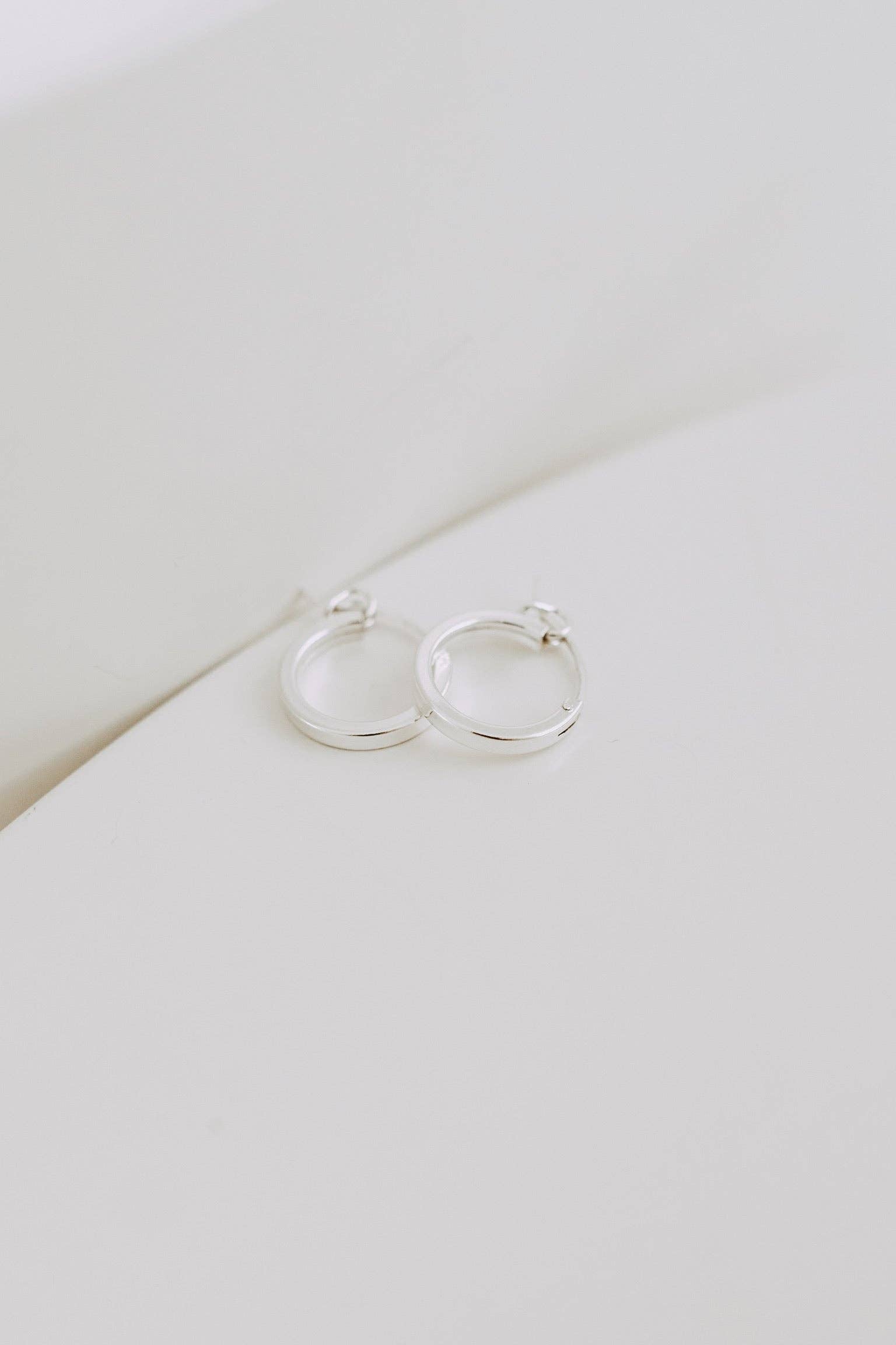 Sterling Silver Flat Hoops 20mm | Everyday Classic