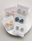 Hydrangea Stud Earrings - mixed color