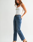 Full Length Clean Mid Rise Straight