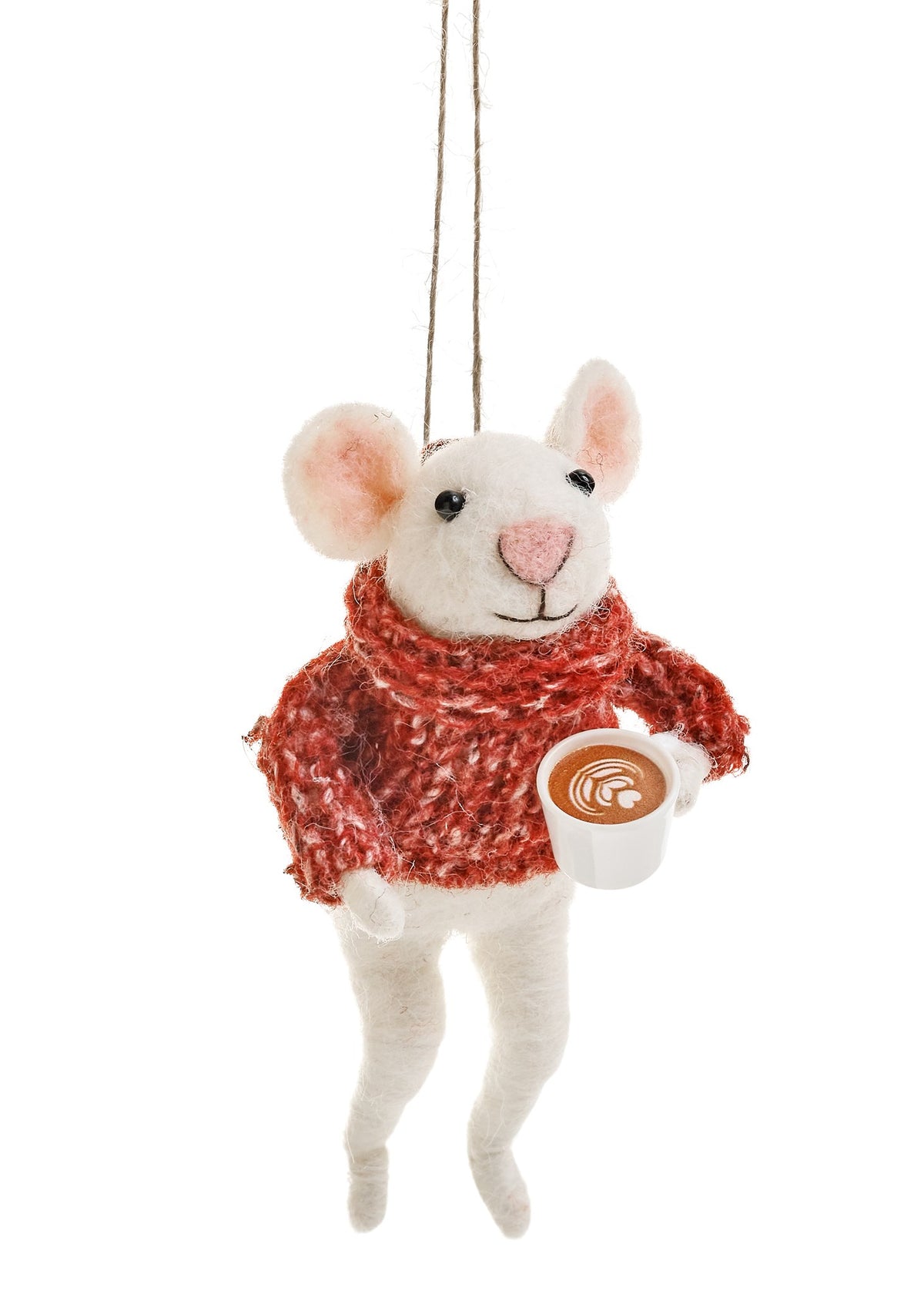 Mouse Ornament with Latte