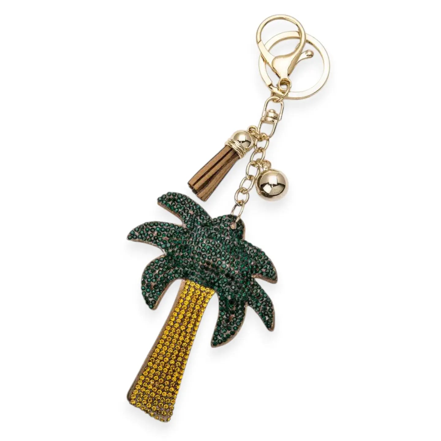 Rhinestone Palm Tree Iconic Key Chain